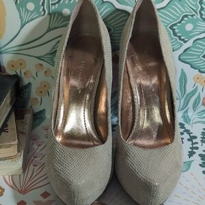 BCBGeneration Women's Cream Heels